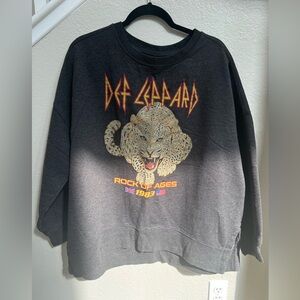Black 'Rock of Ages' Graphic Sweatshirt